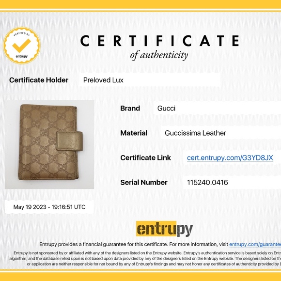 Authentic Gucci GG Golden Brown 6-ring Agenda - Picture 9 of 9